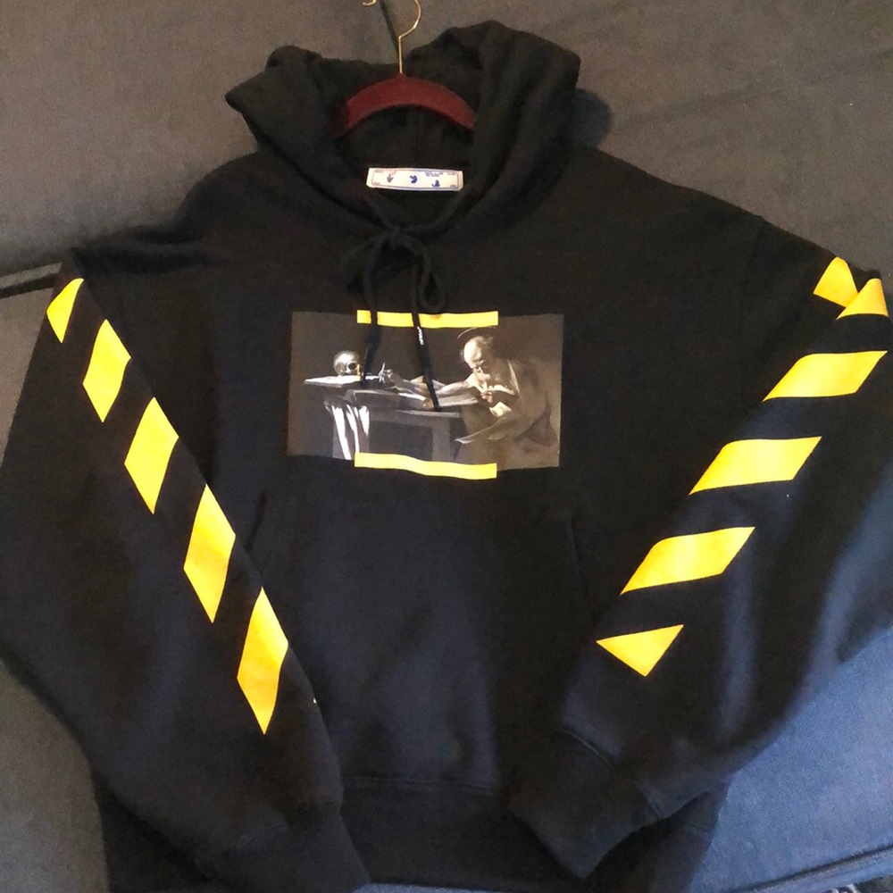 Off-White|Carav Diag-stripe hoodie